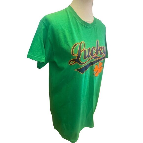 Lucky Shamrock Green Gildan 100% Pre-Shrunk Cotton T-Shirt Size M - Picture 4 of 8